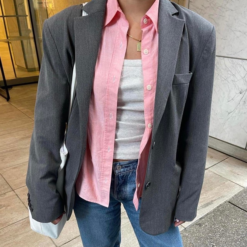 Djerf Avenue grey melange blazer in XXS! Never worn